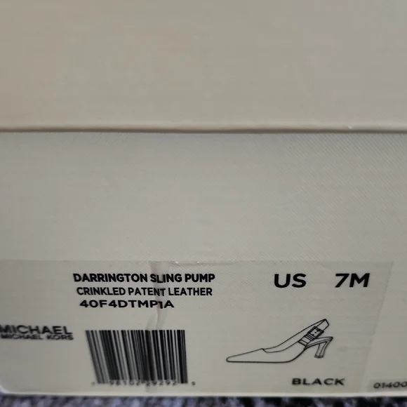 Michael Kors Black Patent Slingback Heels - Picture 2 of 7